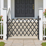 Single Folding Security Gate, Lockable Scissor Gate with 360 degree Swivel Casters, Outdoor Barricade Steel V952-GZDZDAQM5157ODKJ1001V0