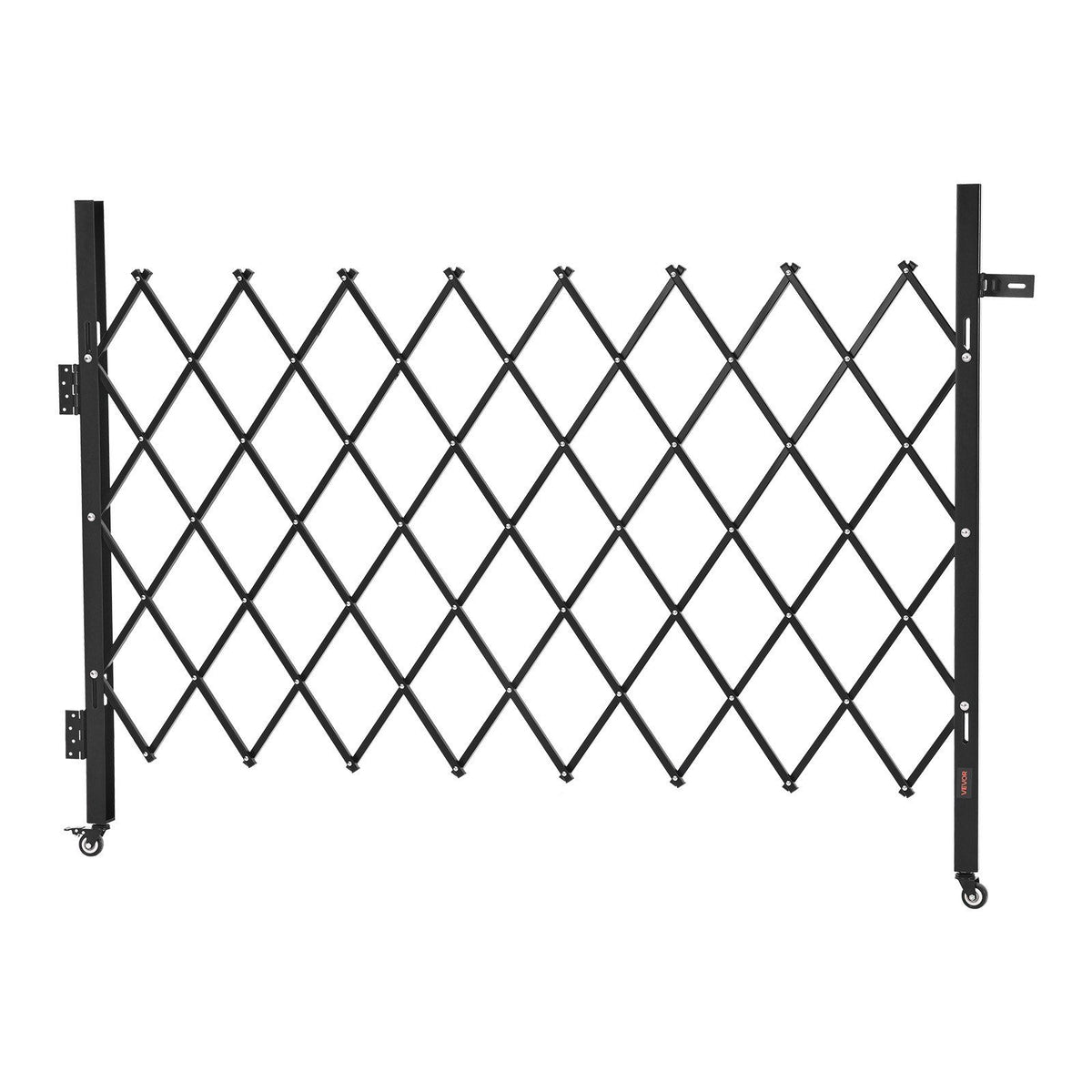 Single Folding Security Gate, Lockable Scissor Gate with 360 degree Swivel Casters, Outdoor Barricade Steel V952-GZDZDAQM5157ODKJ1001V0