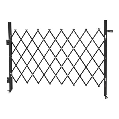 Single Folding Security Gate, Lockable Scissor Gate with 360 degree Swivel Casters, Outdoor Barricade Steel V952-GZDZDAQM5157ODKJ1001V0