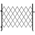 Single Folding Security Gate, Lockable Scissor Gate with 360 degree Swivel Casters, Outdoor Barricade Steel V952-GZDZDAQM63398ECAH001V0