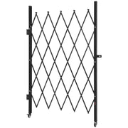 Single Folding Security Gate, Lockable Scissor Gate with 360 degree Swivel Casters, Outdoor Barricade Steel V952-GZDZDAQM79483EIKM001V0