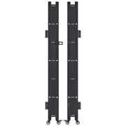 Double Folding Security Gate, Lockable Scissor Gate with 360 degree Swivel Casters, Outdoor Barricade Steel V952-GZSZDAQM63395RNRL001V0