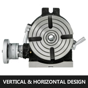 Rotary Table 6inch(150mm) Horizontal Vertical Milling Table 2/5inch(10mm) 4-Slot Milling Rotary Table MT-2 V952-GZT6CSCTJFCB00001V0