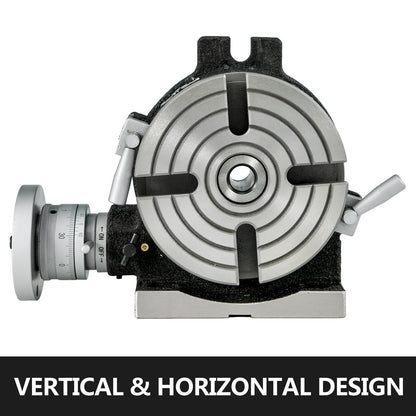 Rotary Table 6inch(150mm) Horizontal Vertical Milling Table 2/5inch(10mm) 4-Slot Milling Rotary Table MT-2 V952-GZT6CSCTJFCB00001V0