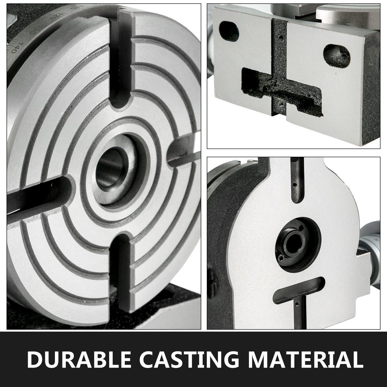 Rotary Table 6inch(150mm) Horizontal Vertical Milling Table 2/5inch(10mm) 4-Slot Milling Rotary Table MT-2 V952-GZT6CSCTJFCB00001V0