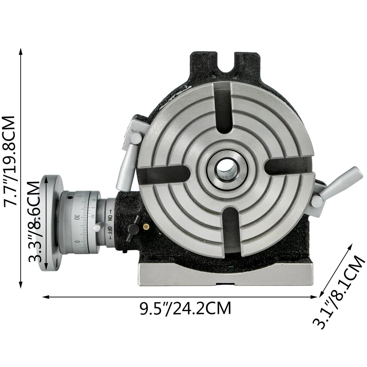 Rotary Table 6inch(150mm) Horizontal Vertical Milling Table 2/5inch(10mm) 4-Slot Milling Rotary Table MT-2 V952-GZT6CSCTJFCB00001V0