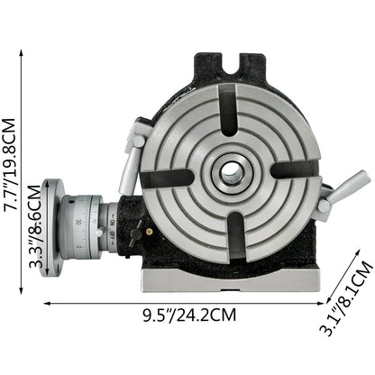 Rotary Table 6inch(150mm) Horizontal Vertical Milling Table 2/5inch(10mm) 4-Slot Milling Rotary Table MT-2 V952-GZT6CSCTJFCB00001V0