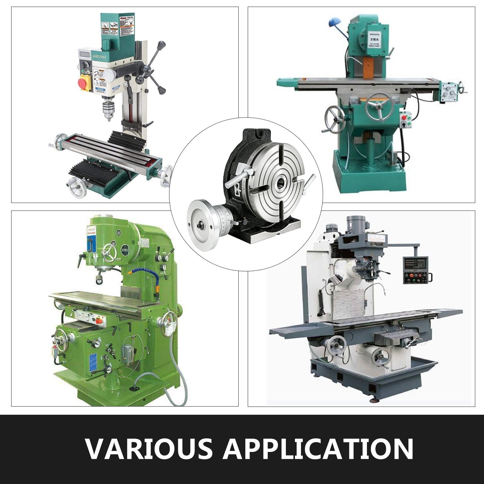Rotary Table 8Inch Horizontal Vertical HV8 Precision 3MT Milling Drilling Machine Vernier Reading Milling V952-GZTHV-80000000001V0
