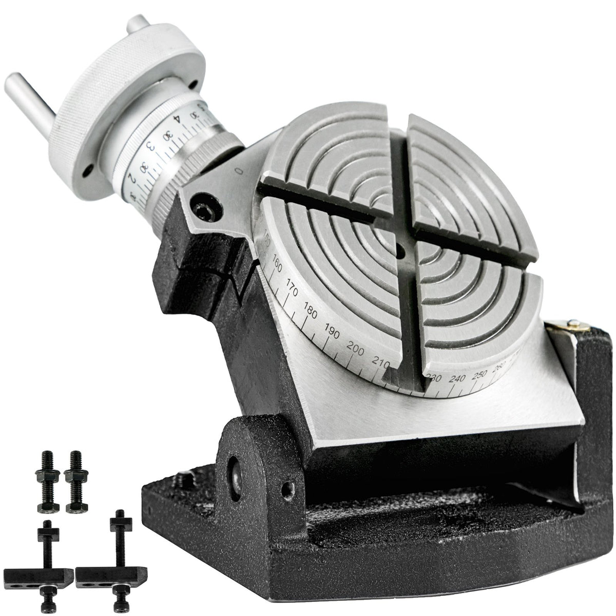 Rotary Table 4 INCH/100 MM Horizontal Vertical Rotary Table 4-Slot Rotary Table for Milling Machine MT-2 V952-GZTTSK-4000000001V0