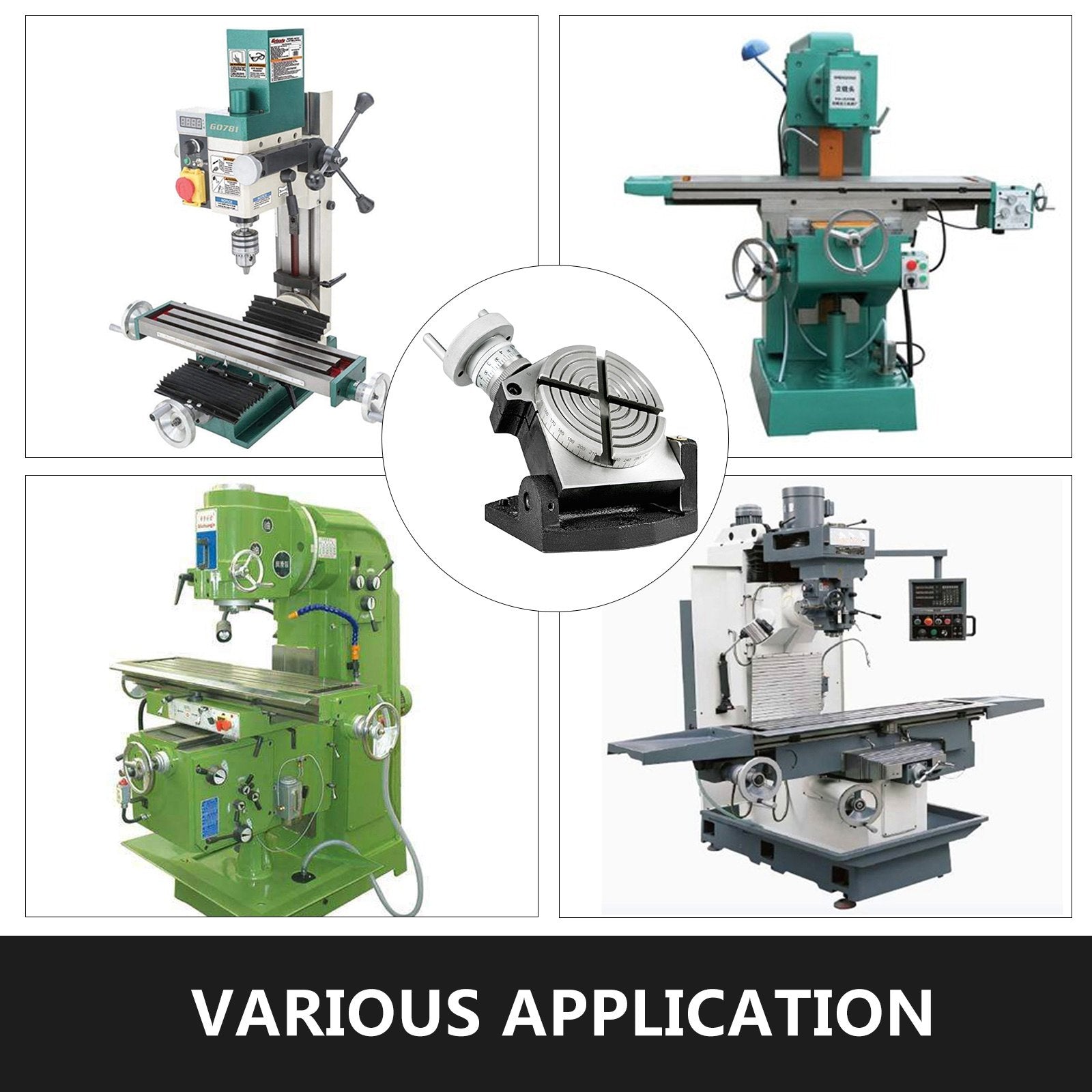 Rotary Table 4 INCH/100 MM Horizontal Vertical Rotary Table 4-Slot Rotary Table for Milling Machine MT-2 V952-GZTTSK-4000000001V0