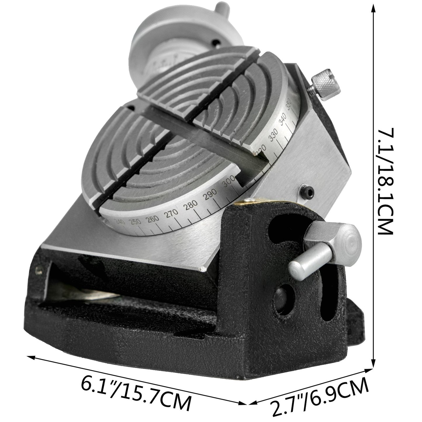 Rotary Table 4 INCH/100 MM Horizontal Vertical Rotary Table 4-Slot Rotary Table for Milling Machine MT-2 V952-GZTTSK-4000000001V0