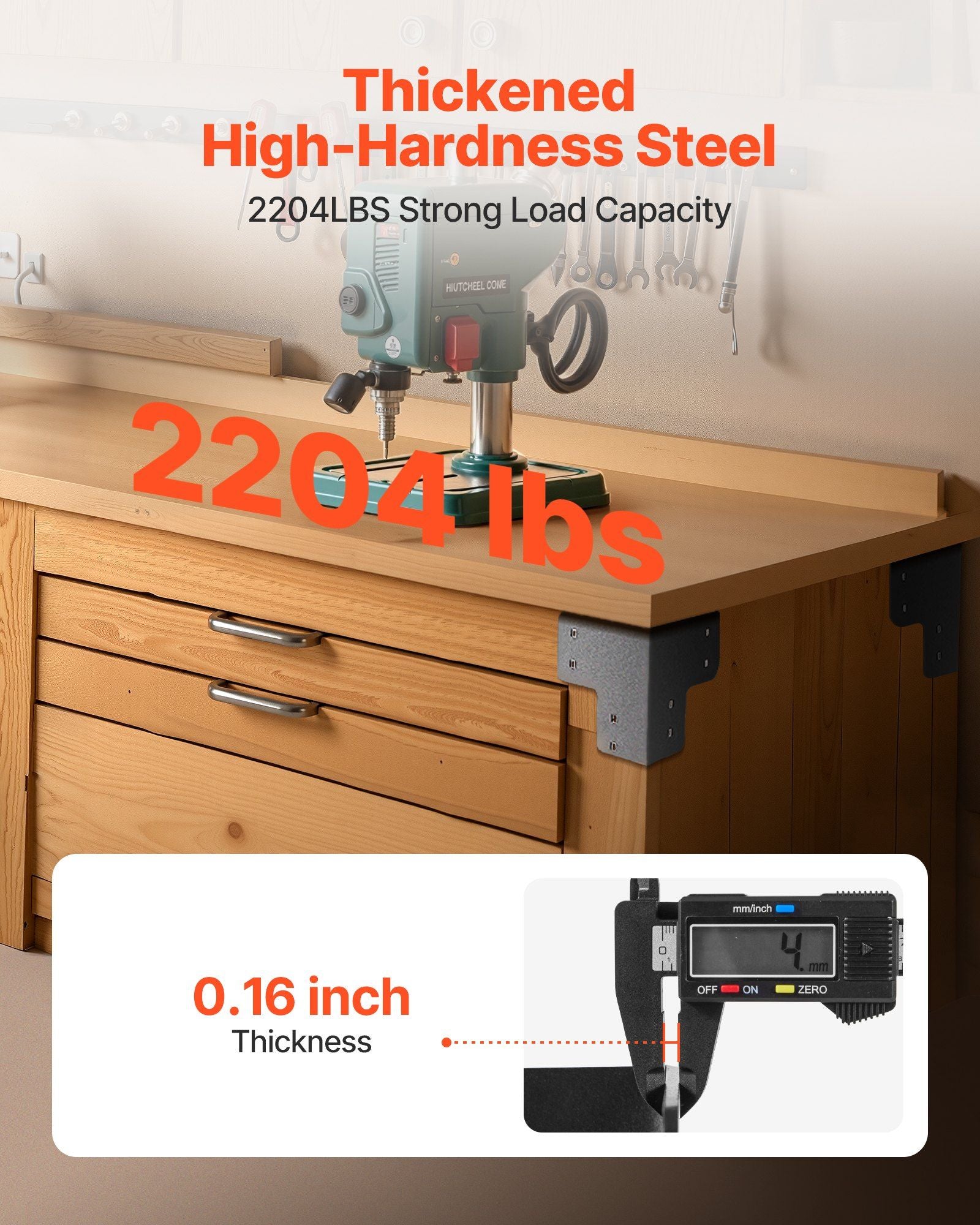 Workbench Corner Bracket Kit, 6.50 x 6.50 x 6.50 inch / 165 x 165 x 165 mm, 2204lbs/1000kg Load Capacity, V952-GZTZJ44YC8PCTTKFE001V0