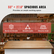 Table Top, 55" x 27.6" x 1", 220.5 lbs Load Capacity, Universal One-Piece Particle Board Desktop for Height V952-GZTZMBHB1407U0BS0V0