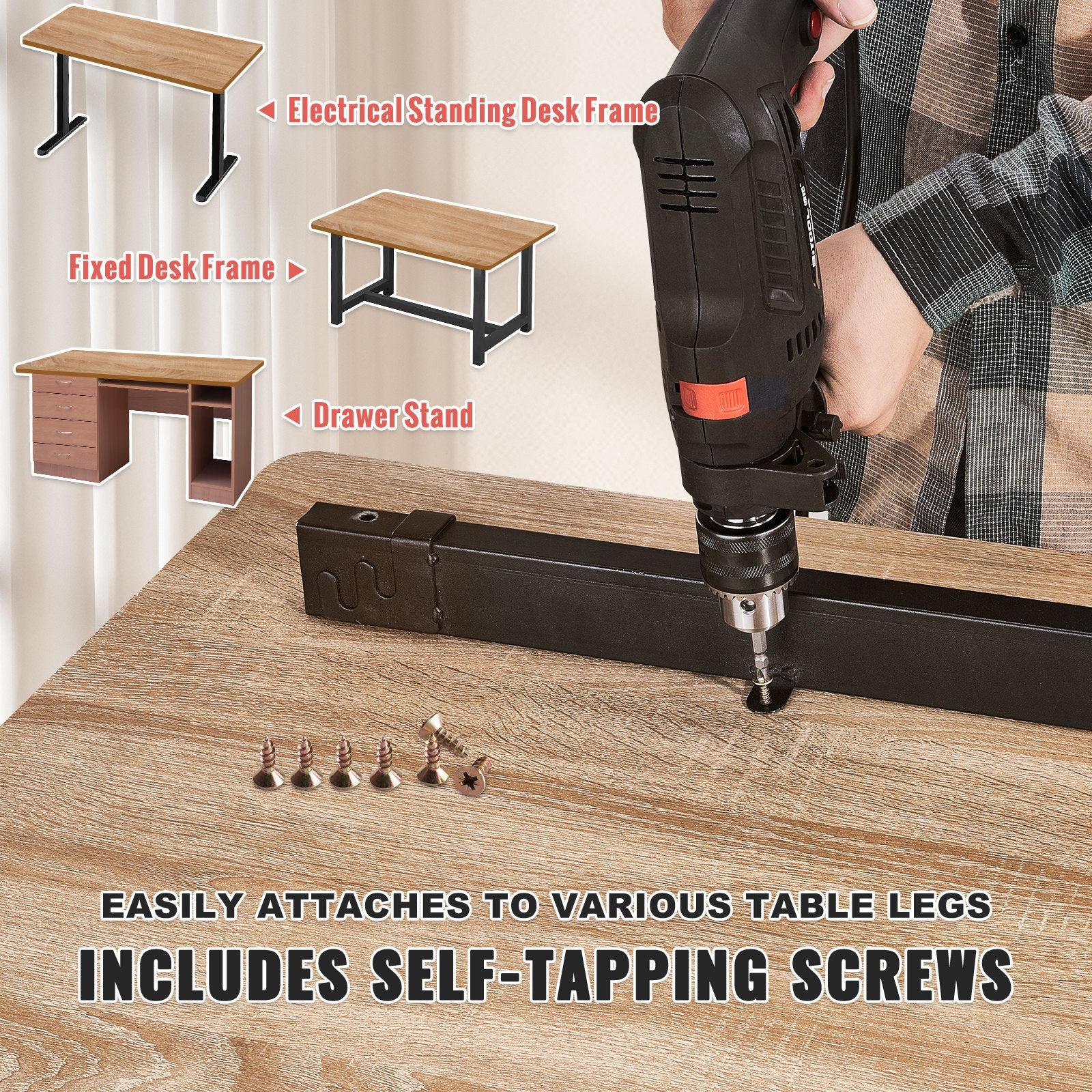 Table Top, 63" x 31.5" x 1", 220.5 lbs Load Capacity, Universal One-Piece Particle Board Desktop for Height V952-GZTZMBHB1608LLPZYV0