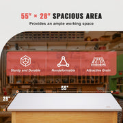 Table Top, 1397 x 711 x 25 mm, 100 kg Load Capacity, Universal One-Piece Particle Board Desktop for Height V952-GZTZMBHB5528PV06SV0