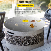 Fire Pit Lid Round 40 Inch Foldable Fire Pit Ring Snuff Cover 430 Stainless Steel Fire Pit Spark Screen Cover V952-GZZDSRSHPGZ40YC01V0