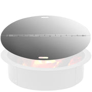 Fire Pit Lid Round 40 Inch Foldable Fire Pit Ring Snuff Cover 430 Stainless Steel Fire Pit Spark Screen Cover V952-GZZDSRSHPGZ40YC01V0
