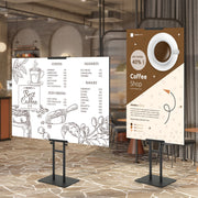 Poster Stand, Adjustable Height Up to 75", Double-Sided Heavy Duty Pedestal Sign Holder, Floor Standing Sign V952-HBJJSDZ475YCPRZ6SV0