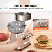 Commercial Burger Patty Maker, 150mm Hamburger Beef Patty Maker, Heavy Duty Food-Grade Stainless Steel Bowl V952-HBRBJYSZLBXGJU5I4V0