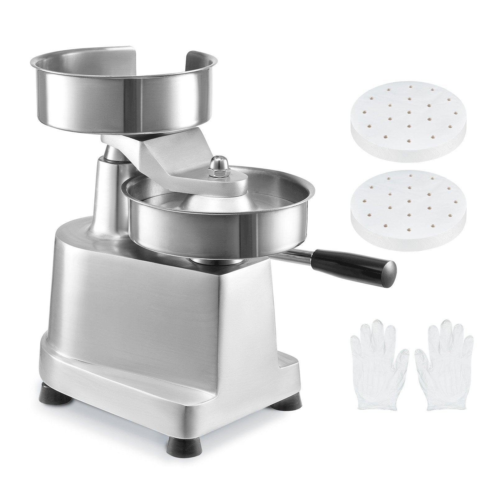 Commercial Burger Patty Maker, 150mm Hamburger Beef Patty Maker, Heavy Duty Food-Grade Stainless Steel Bowl V952-HBRBJYSZLBXGJU5I4V0