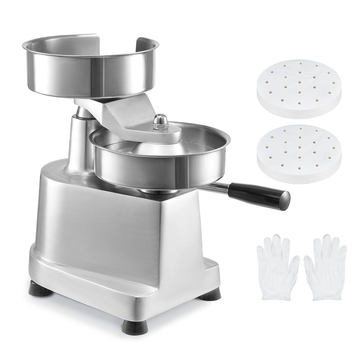 Commercial Burger Patty Maker, 150mm Hamburger Beef Patty Maker, Heavy Duty Food-Grade Stainless Steel Bowl V952-HBRBJYSZLBXGJU5I4V0
