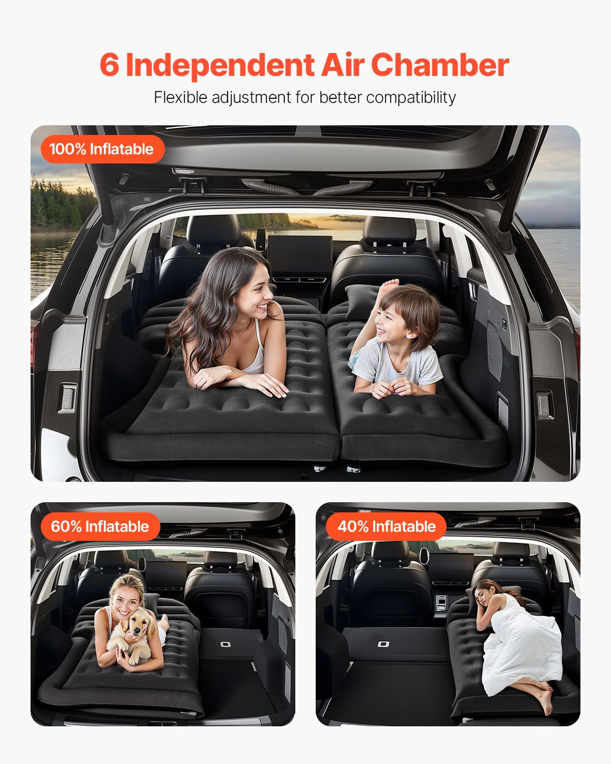 Car Air Mattress Inflatable Car Camping Travel Sleeping Bed SUV MPV Sedan V952-HBXKZRHSTYDZ7UZS4V9