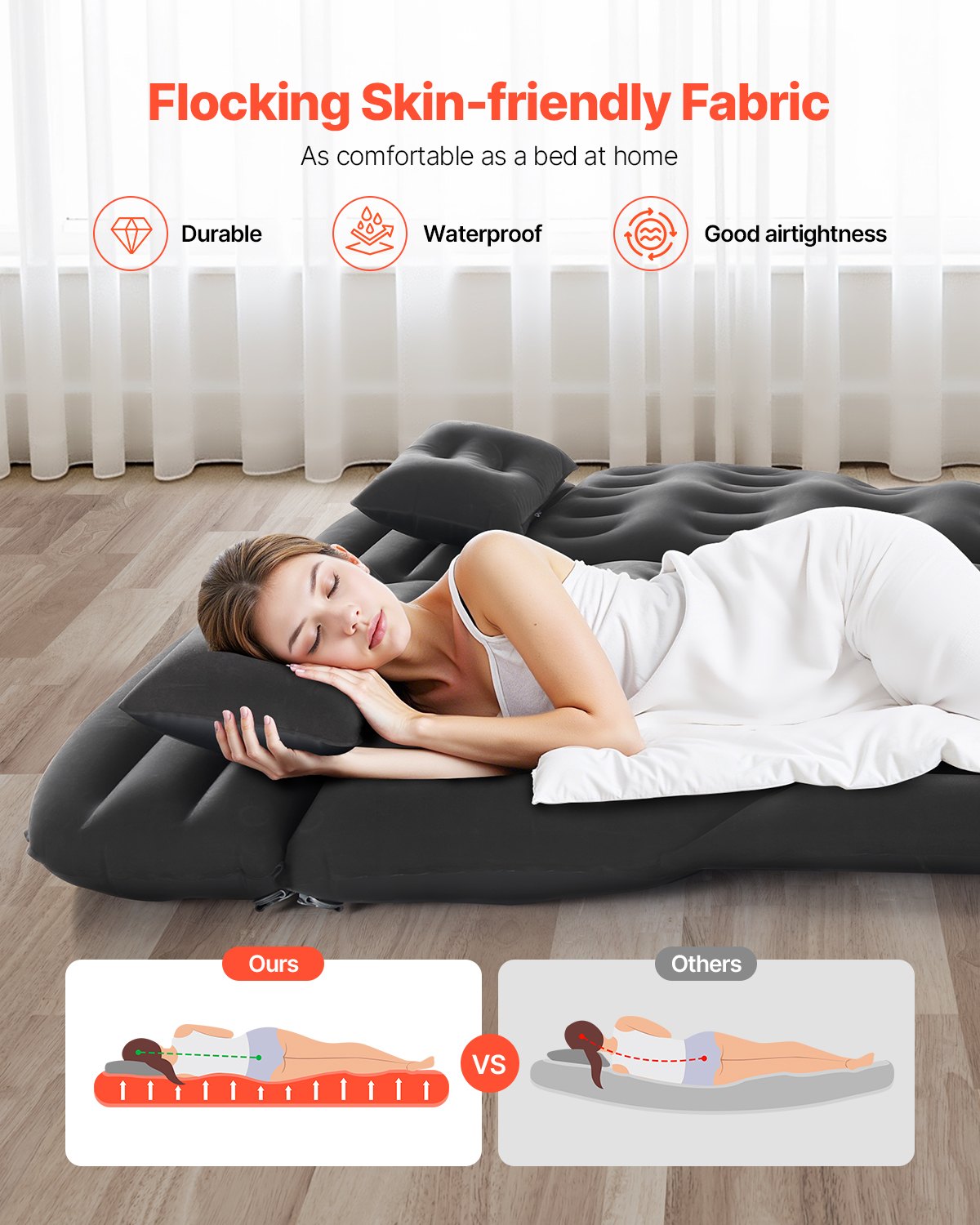 Car Air Mattress Inflatable Car Camping Travel Sleeping Bed SUV MPV Sedan V952-HBXKZRHSTYDZ7UZS4V9