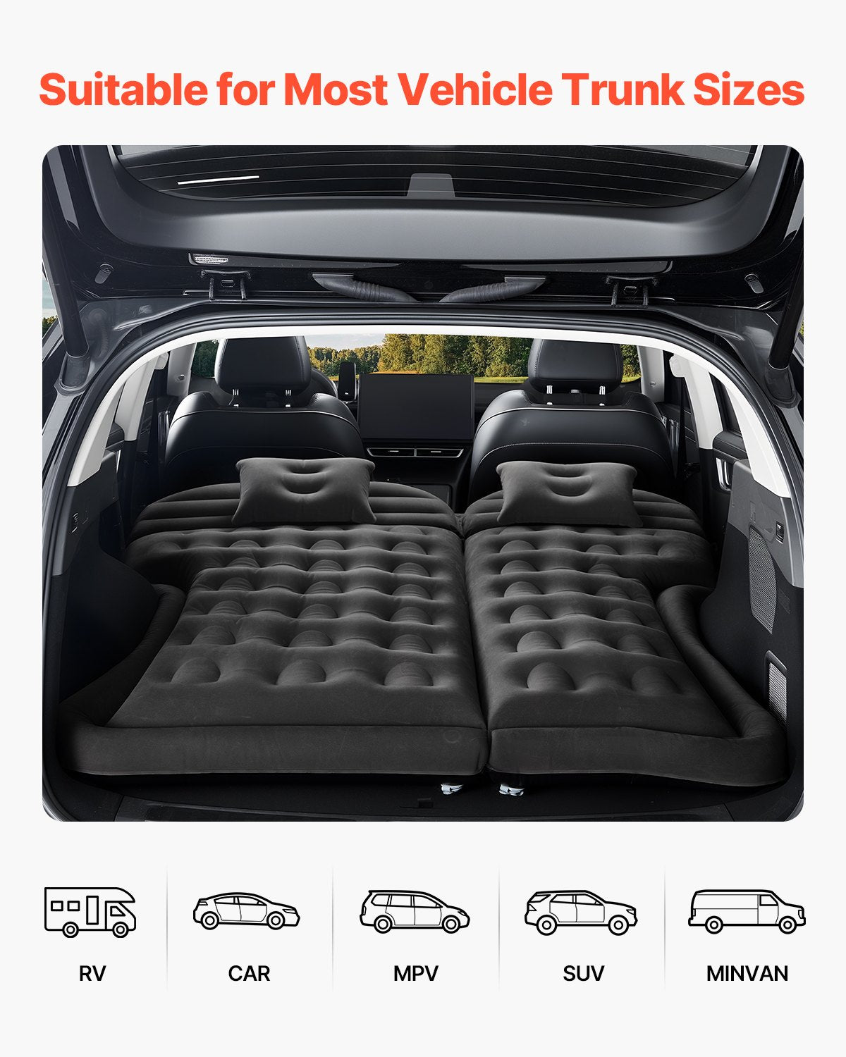 Car Air Mattress Inflatable Car Camping Travel Sleeping Bed SUV MPV Sedan V952-HBXKZRHSTYDZ7UZS4V9