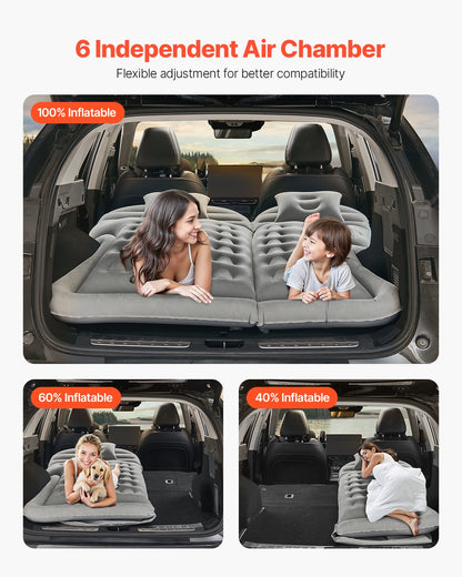 Car Air Mattress, Inflatable Car Camping Mattress, Flocking Thickened Travel Beds, Comfortable and Durable V952-HBXKZRHSTYDZIRA54V9