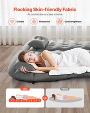 Car Air Mattress, Inflatable Car Camping Mattress, Flocking Thickened Travel Beds, Comfortable and Durable V952-HBXKZRHSTYDZIRA54V9