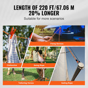 Double Braided Polyester Rope, 19 mm x 67.06 m, 24 Strands, 88.96kN Breaking Strength Outdoor Climbing Rope, V952-HCCLSDL34INC4OPUHV0