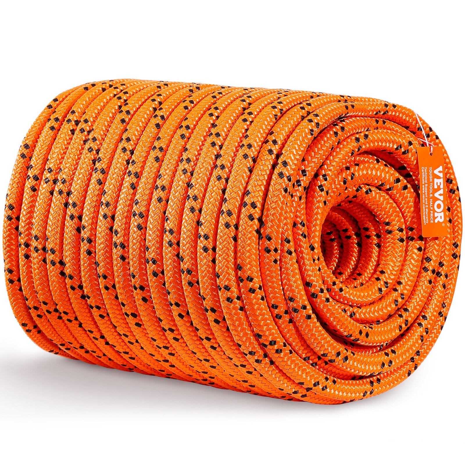 Double Braided Polyester Rope, 19 mm x 67.06 m, 24 Strands, 88.96kN Breaking Strength Outdoor Climbing Rope, V952-HCCLSDL34INC4OPUHV0