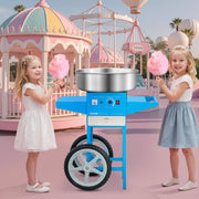 Electric Cotton Candy Machine with Cart, 1000W Commercial Candy Floss Maker with 52cm Stainless Steel Bowl, V952-HCDRMHTJLSWGM2LX4V3