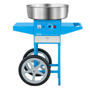 Electric Cotton Candy Machine with Cart, 1000W Commercial Candy Floss Maker with 52cm Stainless Steel Bowl, V952-HCDRMHTJLSWGM2LX4V3