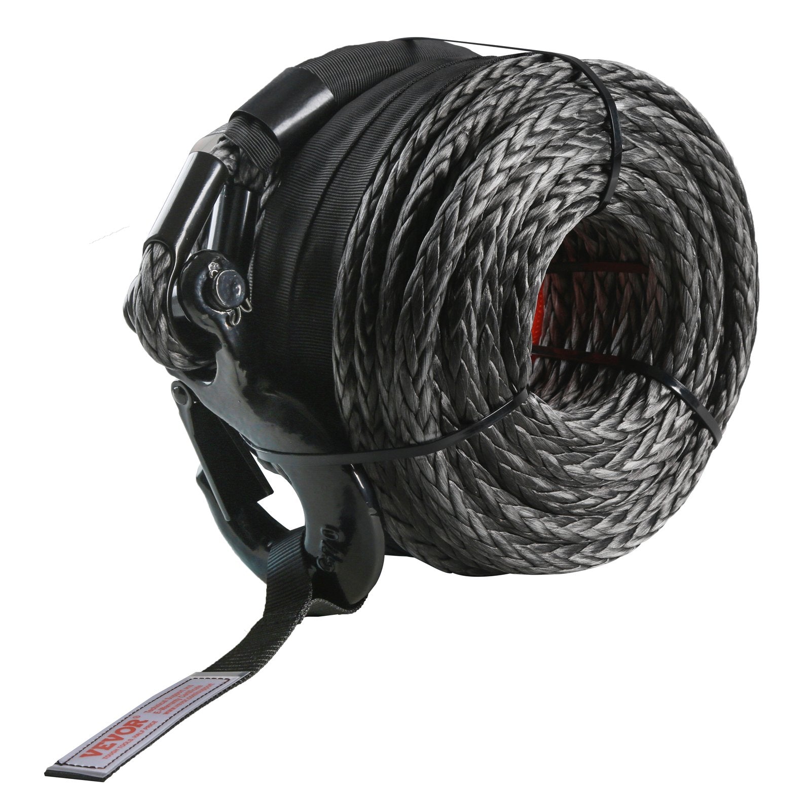 Synthetic Winch Rope, 12.7 mm x 28 m, 142.3 kN, Synthetic Winch Line Cable Rope with Protective Sleeve + V952-HCJPSJYX12IN5PYEKV0