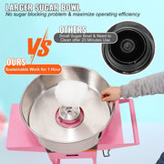 Commercial Cotton Candy Machine with Cart Sugar Floss Maker 1000W Party V952-HCMHTJFSWGZMWVJZKV3
