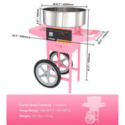Commercial Cotton Candy Machine with Cart Sugar Floss Maker 1000W Party V952-HCMHTJFSWGZMWVJZKV3