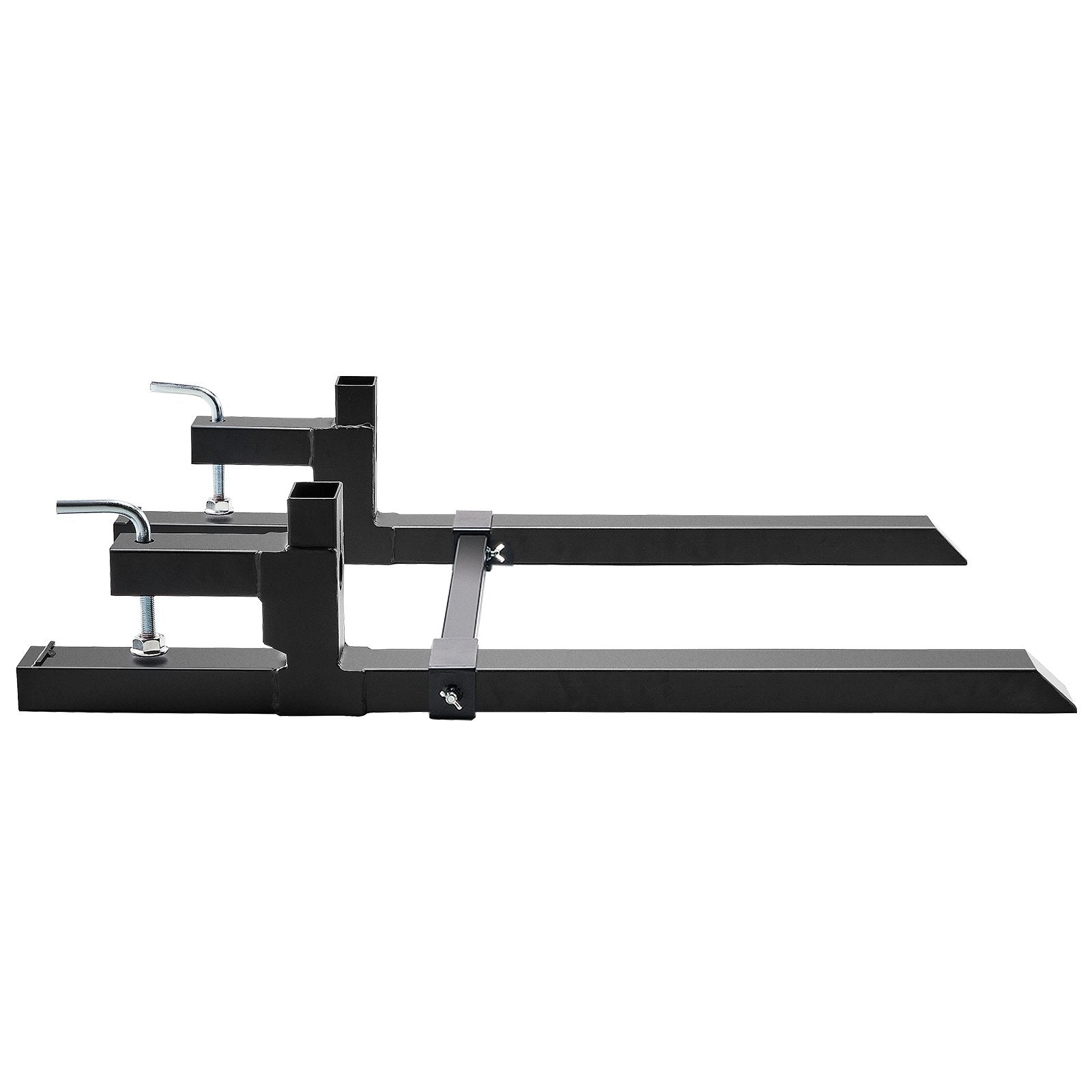 Pallet Forks, 907 kg Clamp on Pallet Forks, 1090 mm Total Length Tractor Bucket Forks with Adjustable V952-HCS43INCH20006W25V0
