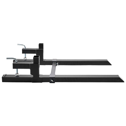 Pallet Forks, 907 kg Clamp on Pallet Forks, 1090 mm Total Length Tractor Bucket Forks with Adjustable V952-HCS43INCH20006W25V0