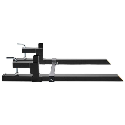 Pallet Forks, 907 kg Clamp on Pallet Forks, 1090 mm Total Length Tractor Bucket Forks with Adjustable V952-HCS43INCH20006W25V0