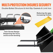 Pallet Forks, 907 kg Clamp on Pallet Forks, 1490 mm Total Length Heavy Duty Pallet Forks with Adjustable V952-HCS60INCH400083LFV0