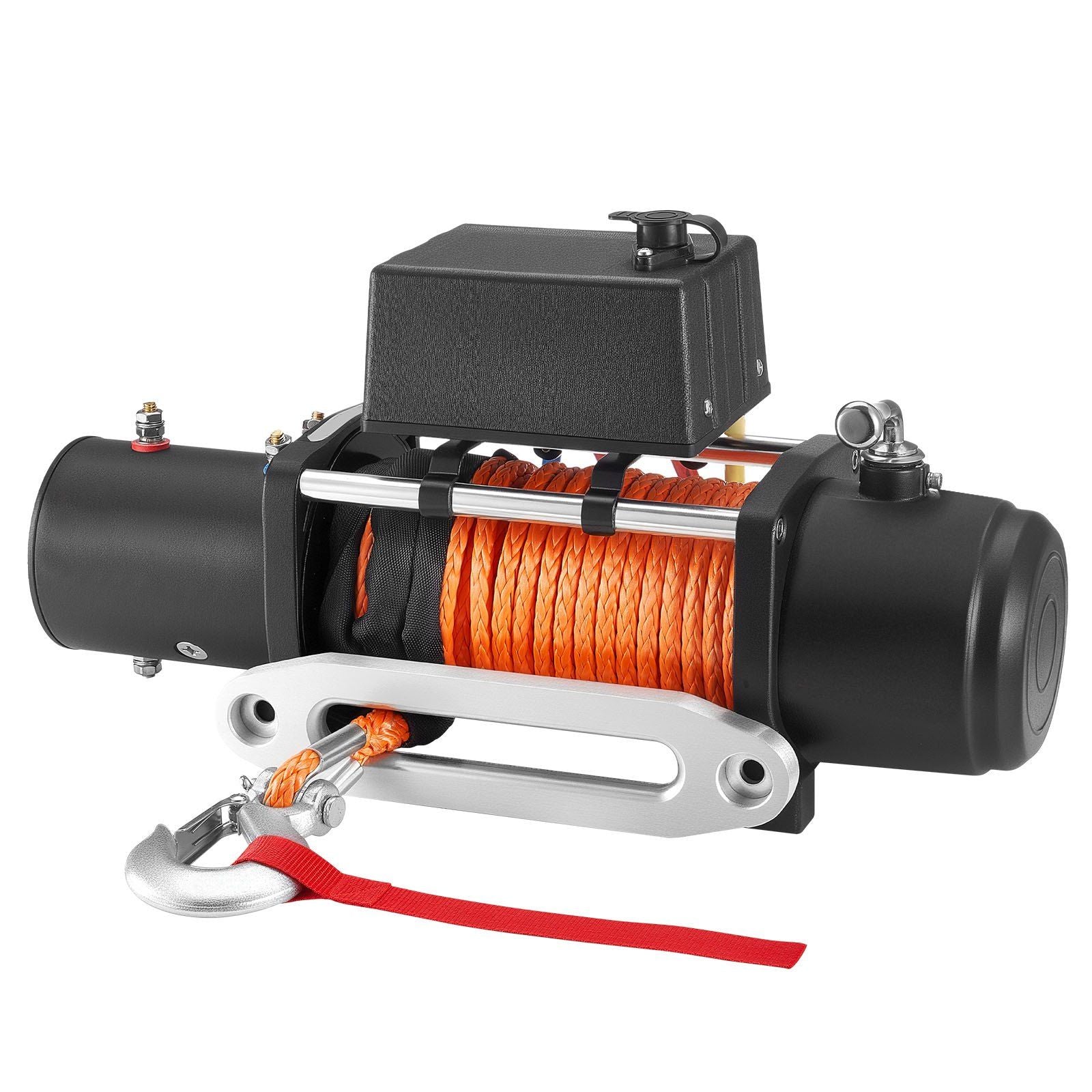 Electric Winch, 5400 kg Load Capacity, 12V DC Truck Winch with 9.1 mm x 23 m Synthetic Rope, Wireless & Wired V952-HCSDDJP120000Z8JO001V9
