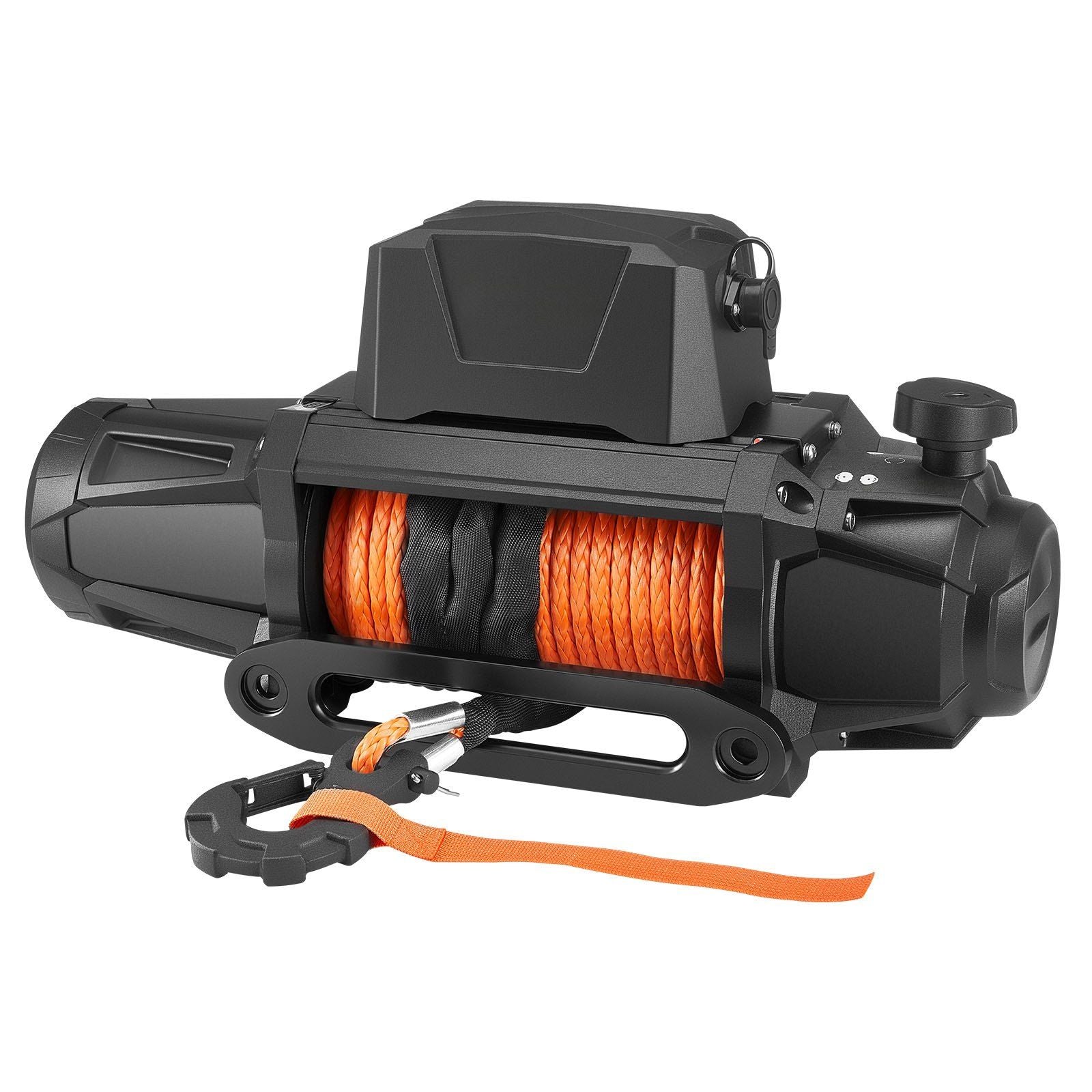 Electric Winch, 5400 kg Load Capacity, 12V DC Truck Winch with 9.5 mm x 28 m Synthetic Rope, Wireless & Wired V952-HCSDDJP12000QOPIX001V9