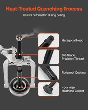 Blind Hole Bearing Puller Set, 16-in-1 Inner Bearing Race and Seal Extractor Kit, 16 PCS Slide Hammer Pilot V952-HCSNZCLBQ16JCERB3001V0