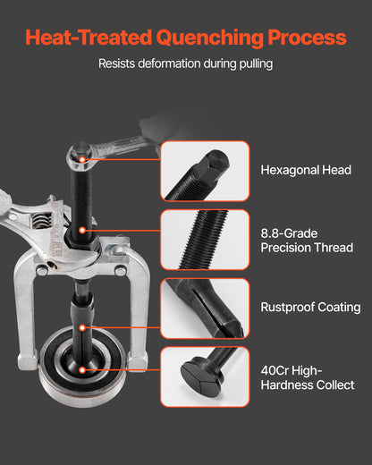 Blind Hole Bearing Puller Set, 16-in-1 Inner Bearing Race and Seal Extractor Kit, 16 PCS Slide Hammer Pilot V952-HCSNZCLBQ16JCERB3001V0