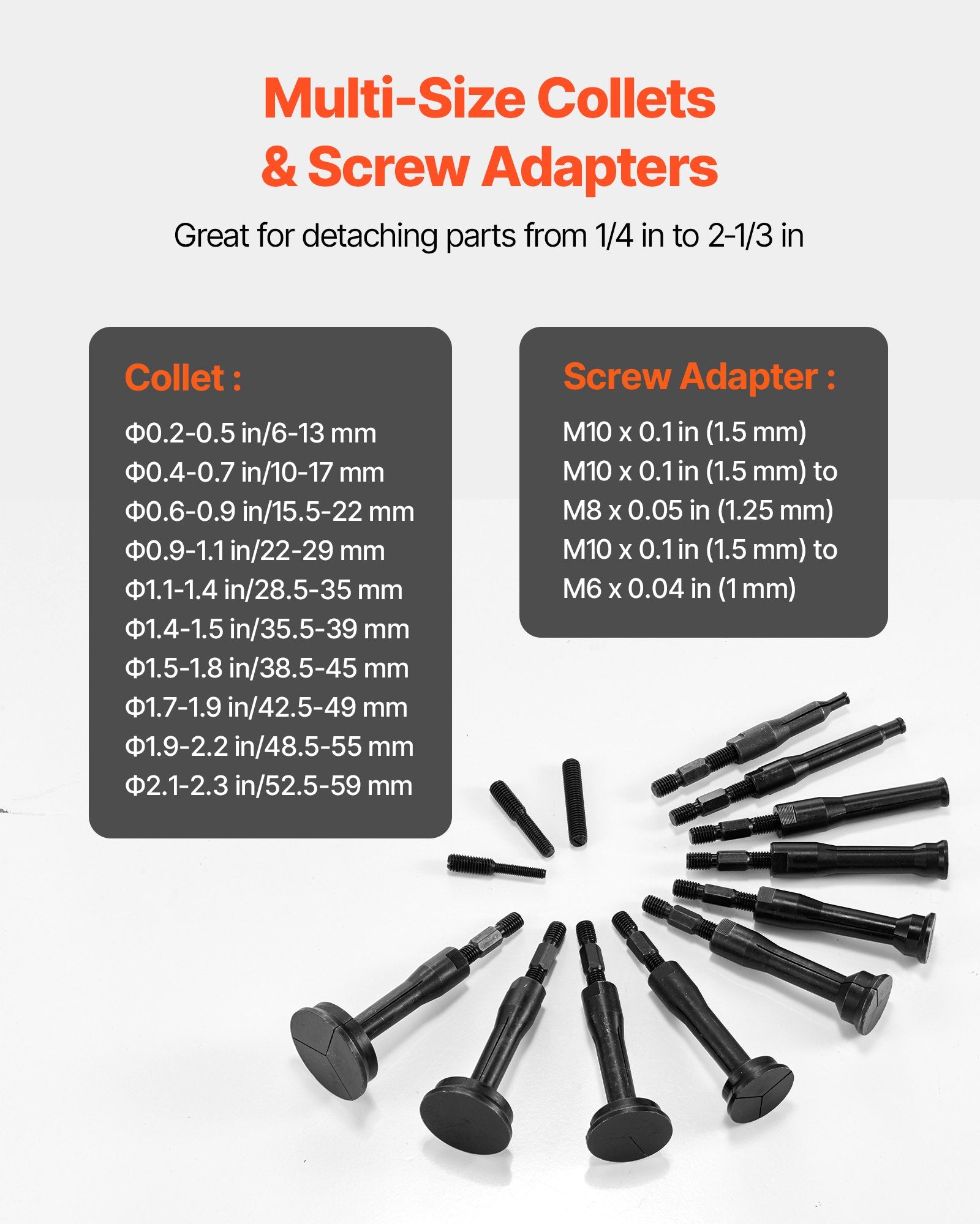 Blind Hole Bearing Puller Set, 16-in-1 Inner Bearing Race and Seal Extractor Kit, 16 PCS Slide Hammer Pilot V952-HCSNZCLBQ16JCERB3001V0