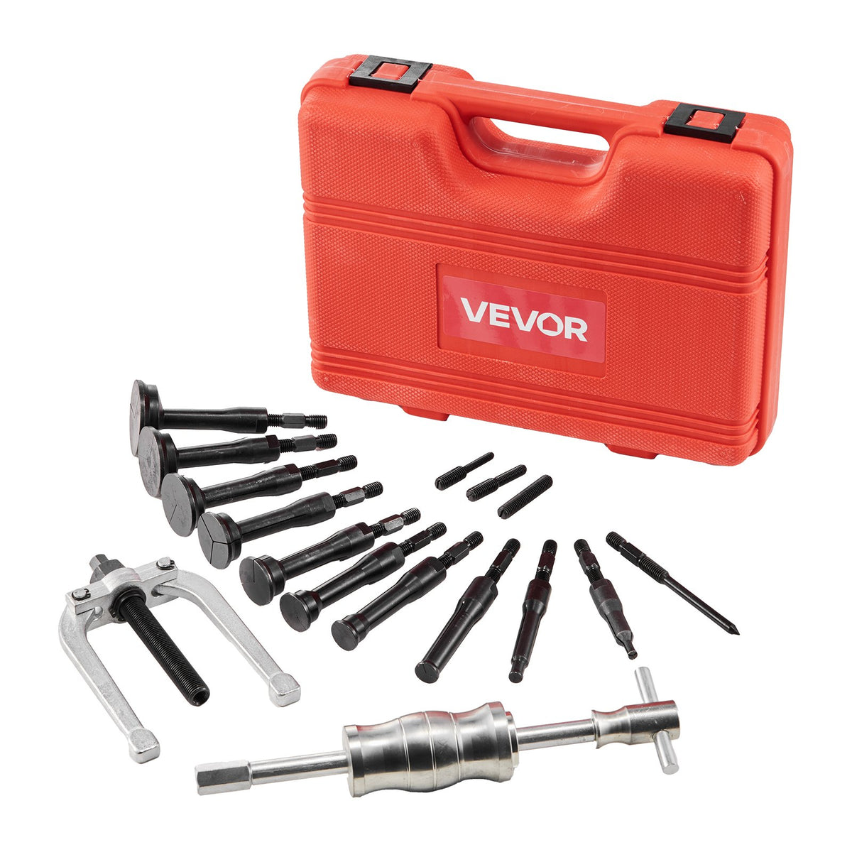Blind Hole Bearing Puller Set, 16-in-1 Inner Bearing Race and Seal Extractor Kit, 16 PCS Slide Hammer Pilot V952-HCSNZCLBQ16JCERB3001V0