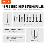 Blind Hole Collet Bearing Race and Seal Puller Extractor Kit, Slide Hammer Pilot Insert Inner Internal V952-HCSNZCLBQ16PD83U8V0