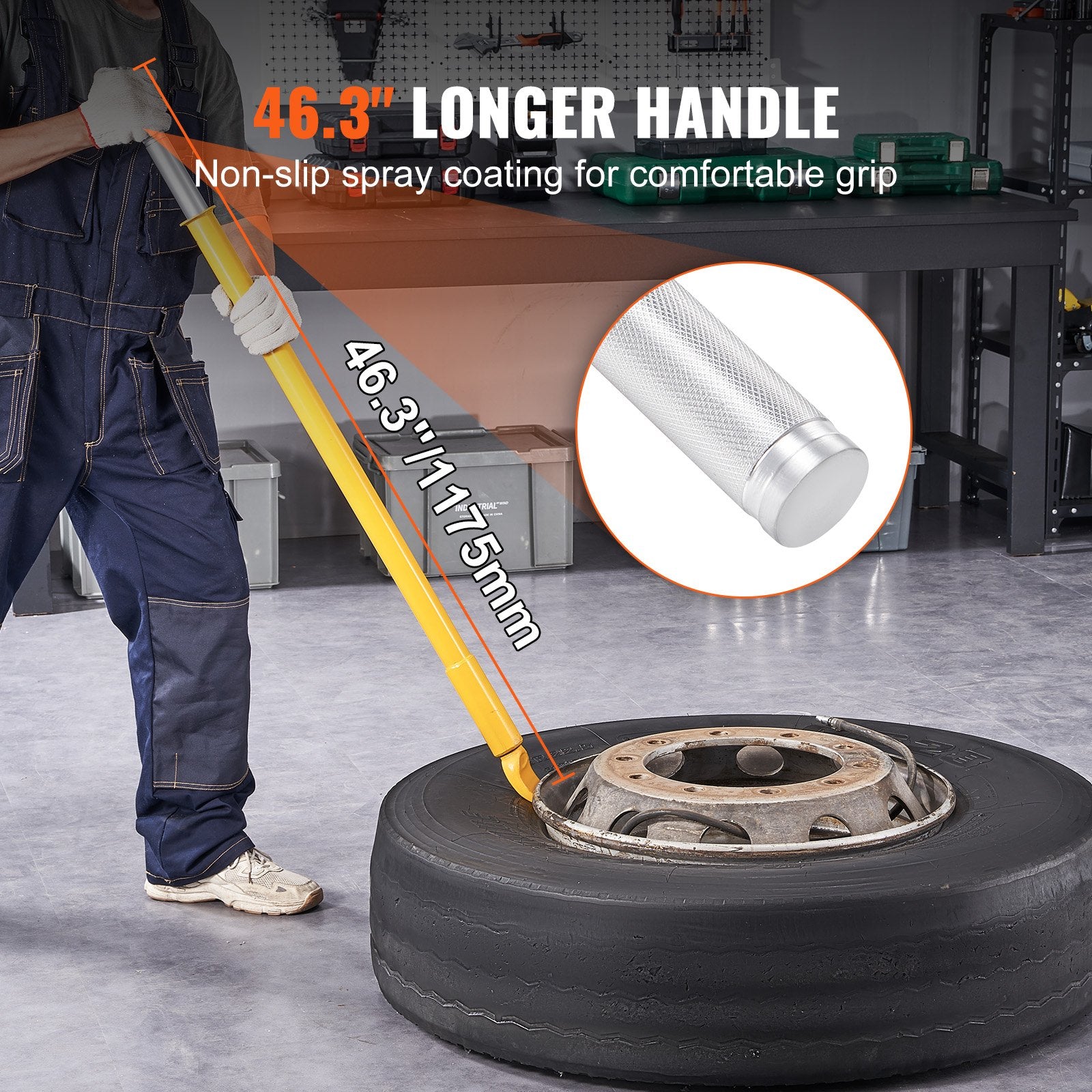 Tire Bead Breaker Slide Hammer, 117.5 cm Length Tire Slide Hammer, Heavy Duty Steel Tire Changing Tool, Tire V952-HCSTQPSJHSTTSOYX5V0