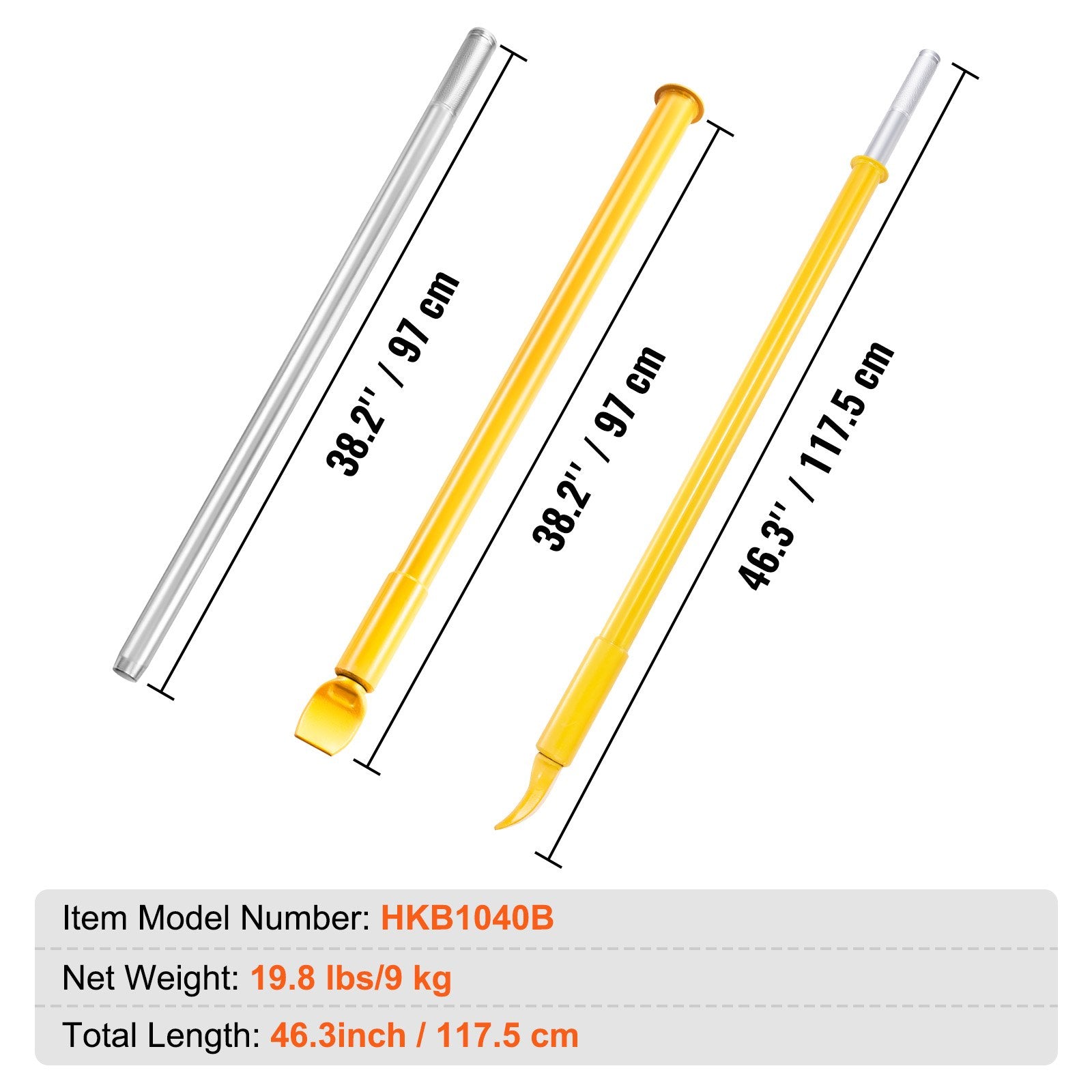 Tire Bead Breaker Slide Hammer, 117.5 cm Length Tire Slide Hammer, Heavy Duty Steel Tire Changing Tool, Tire V952-HCSTQPSJHSTTSOYX5V0